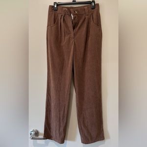 medium brown corridor pants, straight leg. womens. never worn.